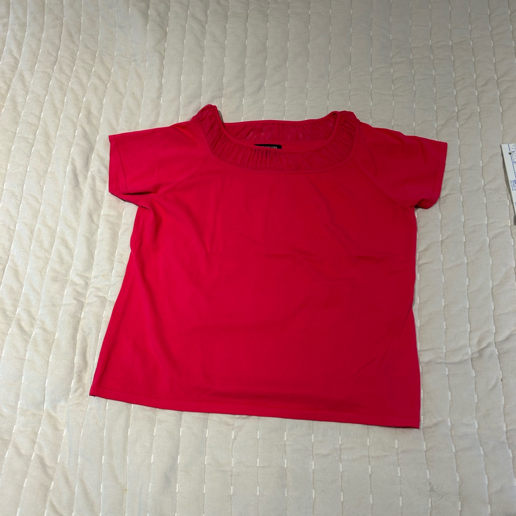Jones New York Hot Pink Short Sleeve Summer Knit Top Plus Size 3x